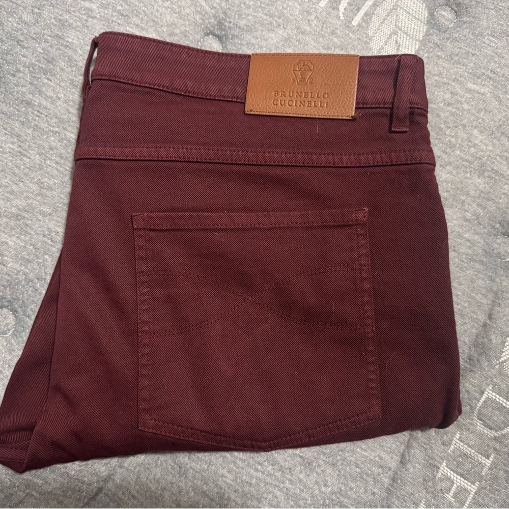 Brunello Cucinelli Burgundy Jeans